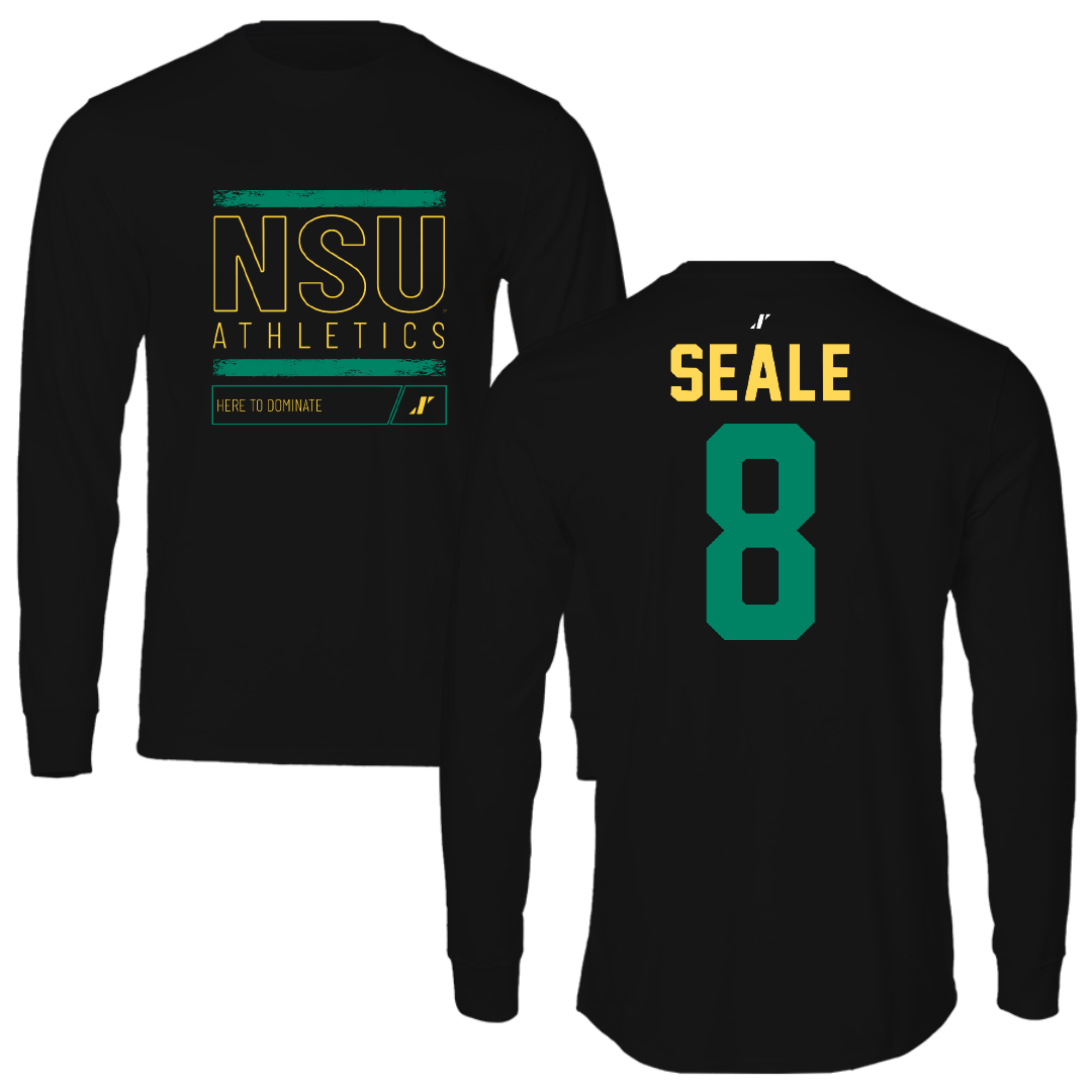 Norfolk State University Volleyball Black Dominate Performance Long Sleeve - #8 Shonte Seale