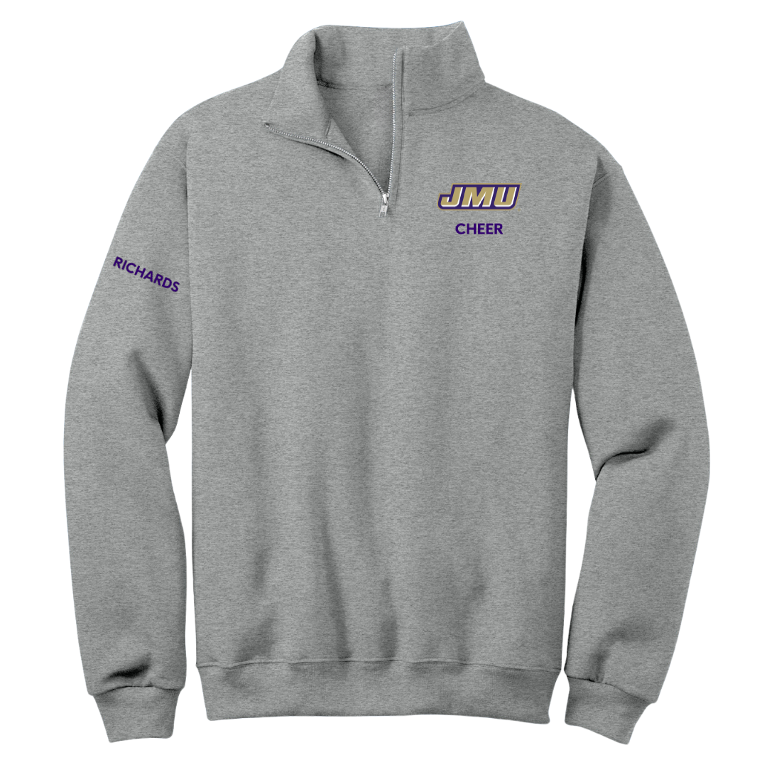 James Madison University Cheer Sport Gray Quarter-Zip - Chloe Richards