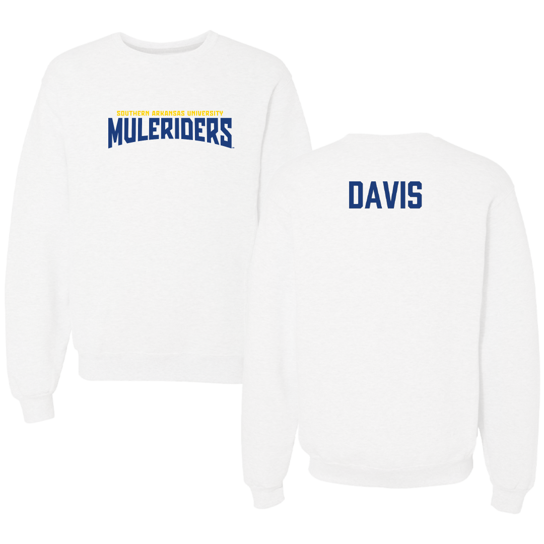 Southern Arkansas University TF and XC White Classic Crewneck - Vernon Davis