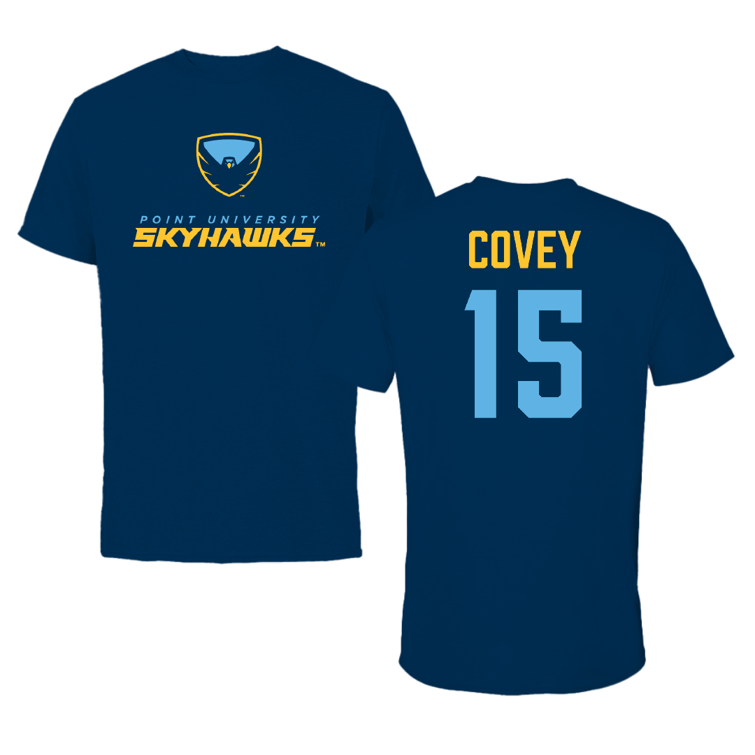 Point University Lacrosse (M) Navy Tee - #15 Zachary Covey