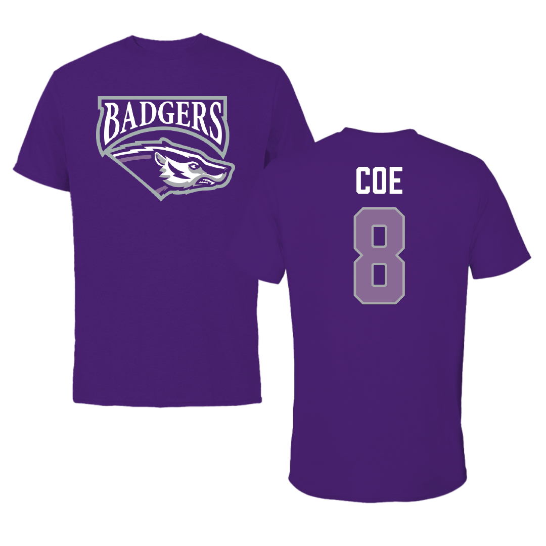 Spring Hill College Baseball Purple Tee - #8 Bryce Coe