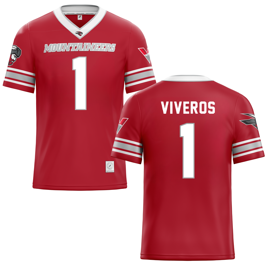 Western Colorado University Red Football Jersey - Daniel Viveros