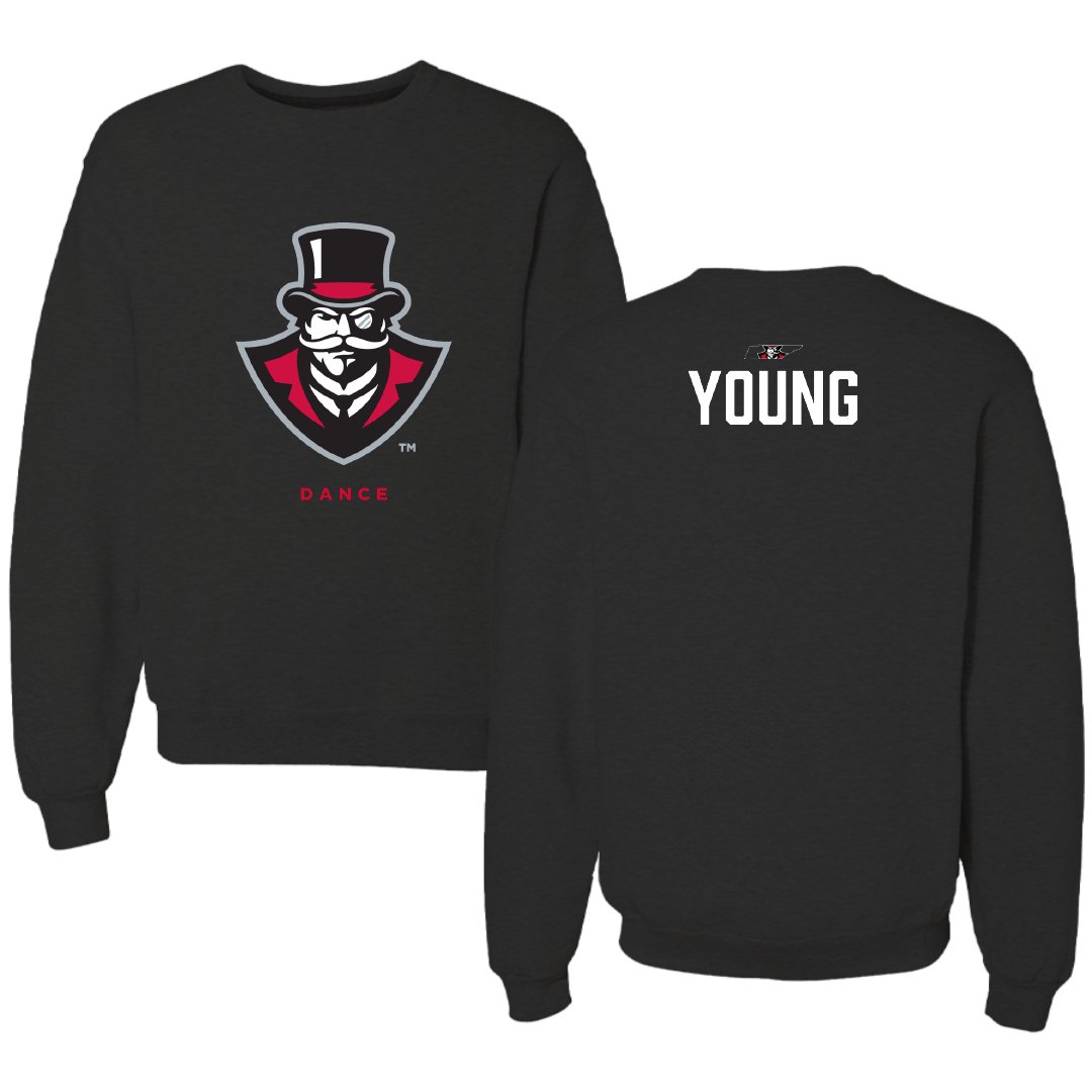 Austin Peay State University Dance Black Mascot Crewneck - Katie Young