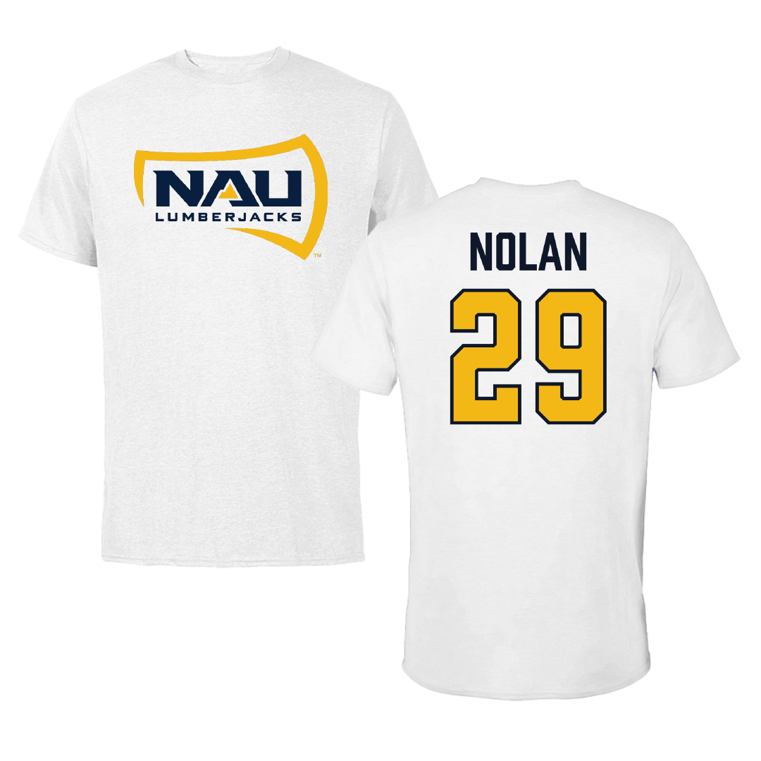 Northern Arizona University Football White Performance Tee - #29 Tyler Nolan