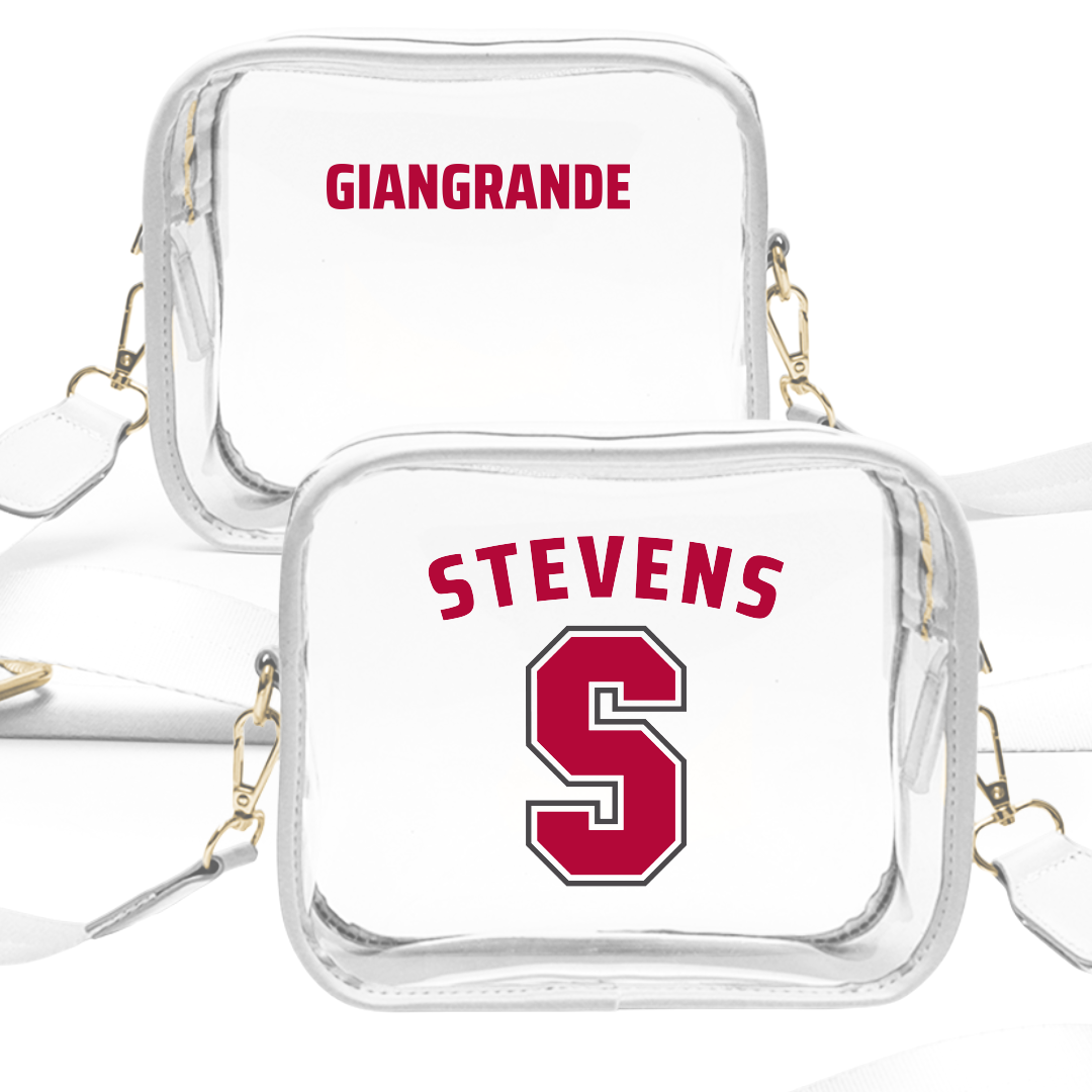 Stevens Institute of Technology TF and XC White Clear Stadium Bag - Luke Giangrande