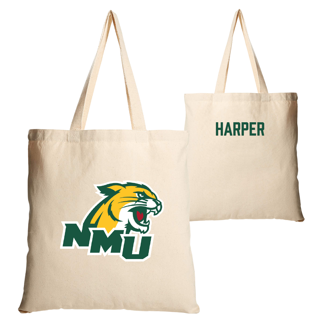 Northern Michigan University TF and XC Tan Canvas Tote Bag - Beverly Harper