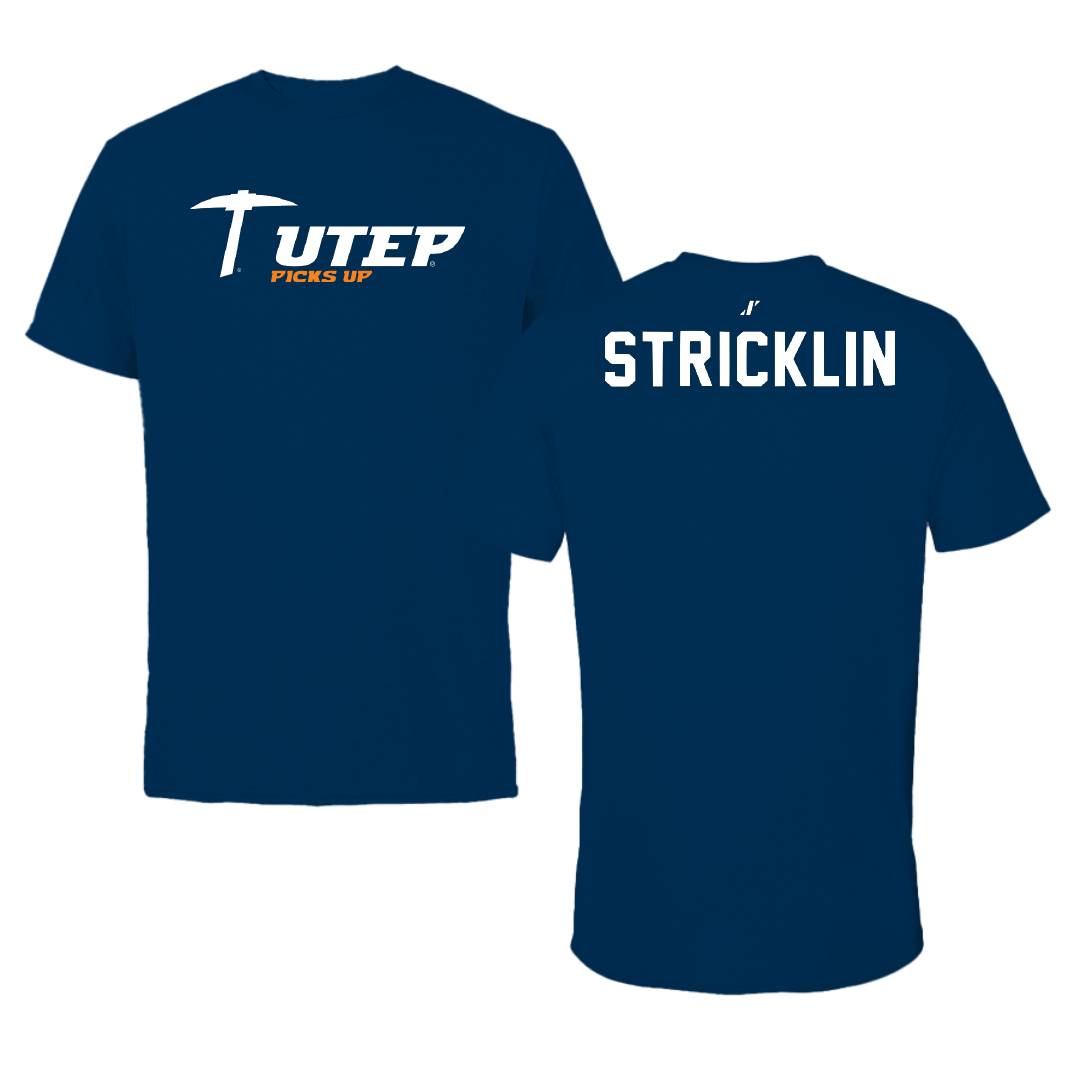 University of Texas at El Paso TF and XC Navy General Performance Tee - Addison Stricklin