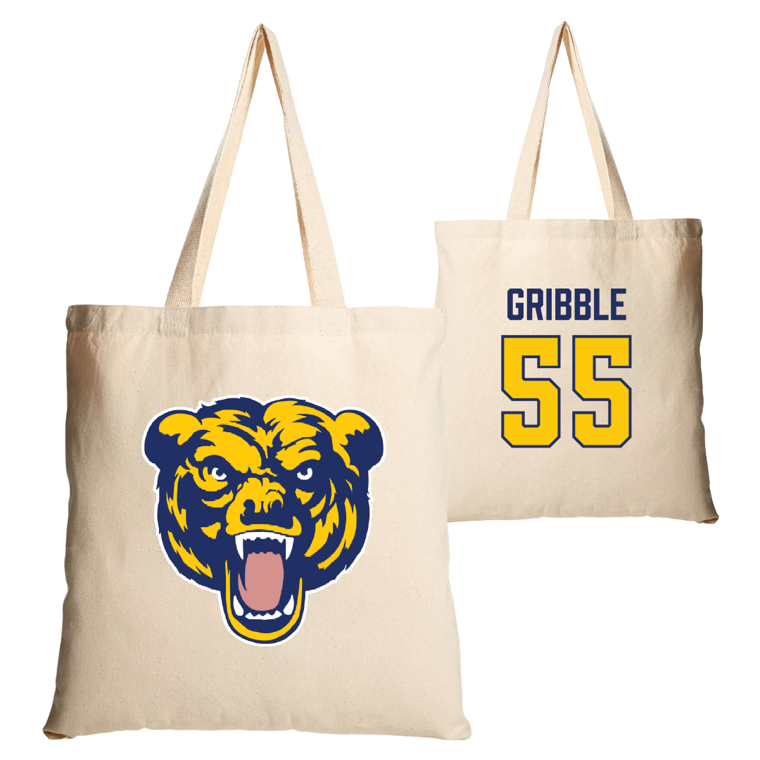 Carolina University Baseball Tan Canvas Tote Bag - #55 Cameron Gribble