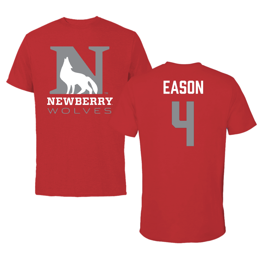 Newberry College Football Red Performance Tee - #4 Jaydon Eason