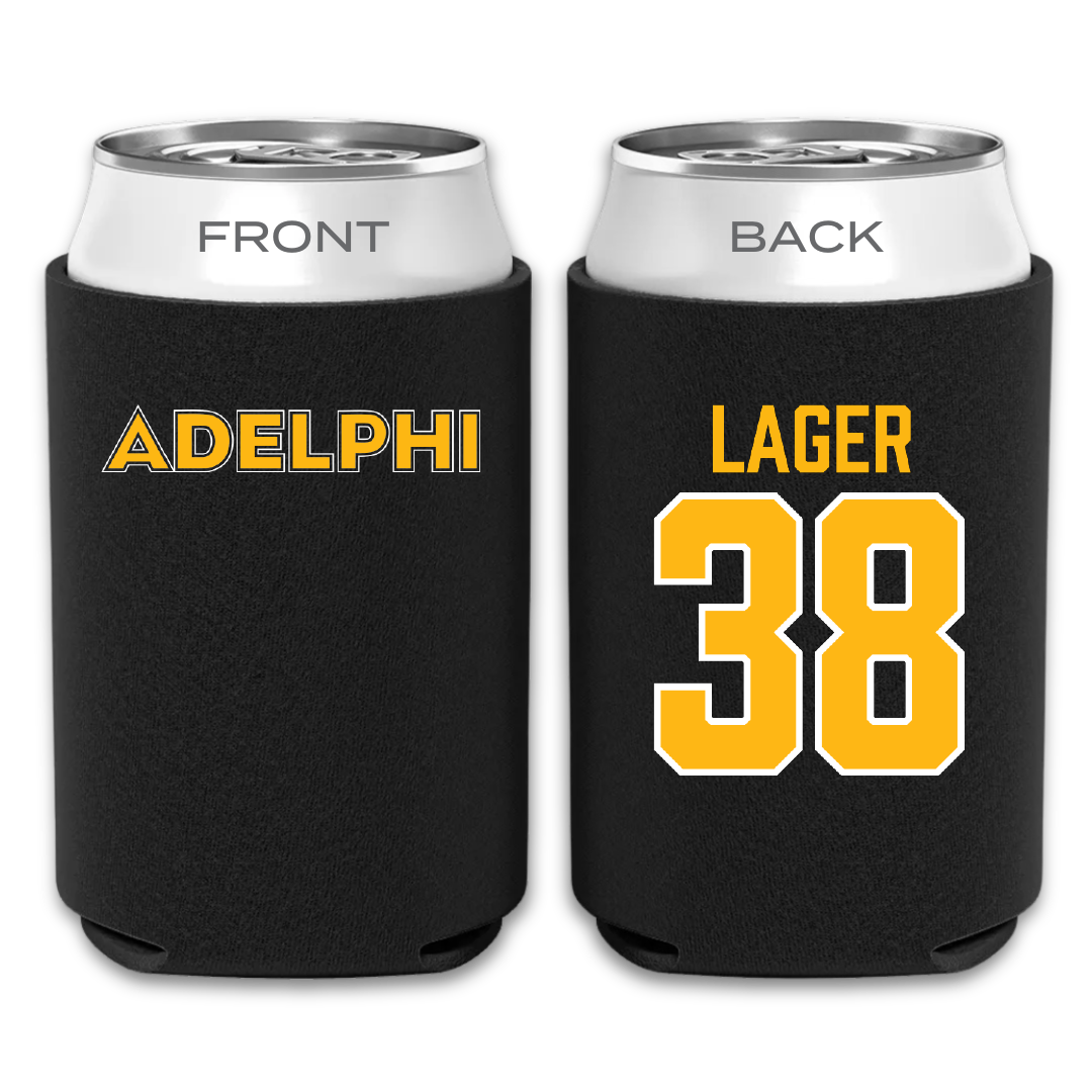 Adelphi University Soccer Black Can Cooler - #38 Ethan Lager