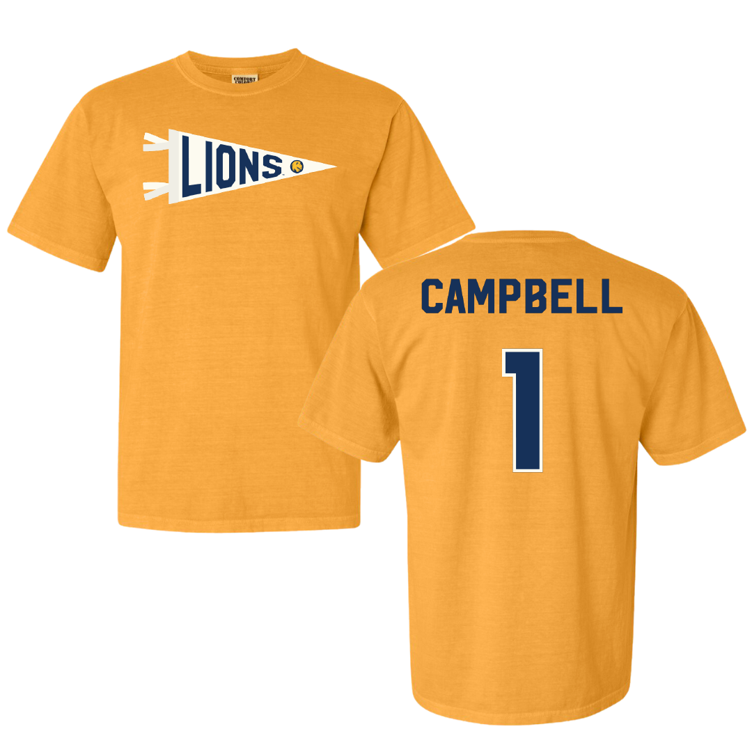 East Texas A&M University Volleyball Gold Pennant Comfort Colors Tee - #1 Gracie Campbell