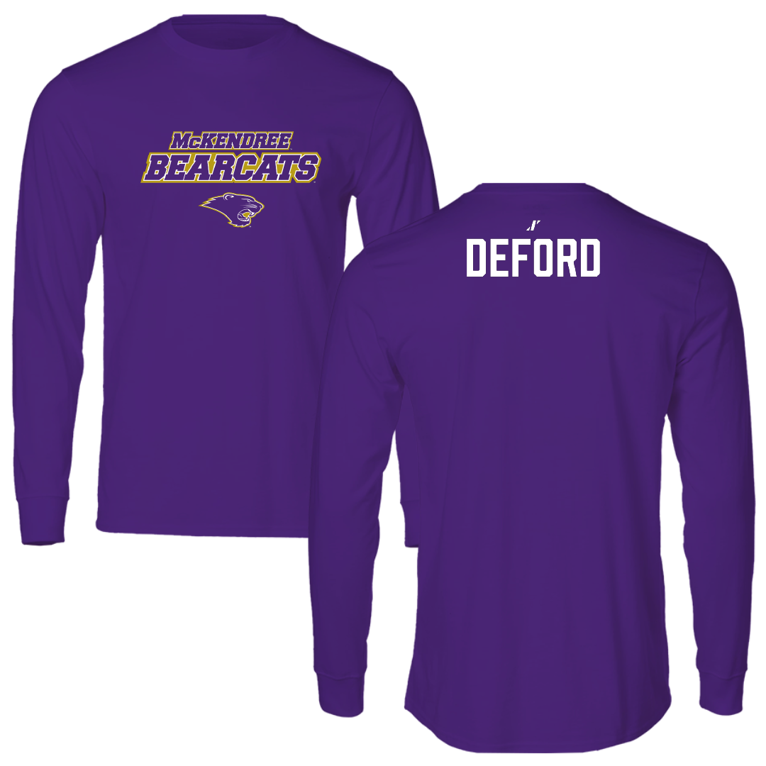 McKendree University Football Purple General Long Sleeve - Keegan DeFord