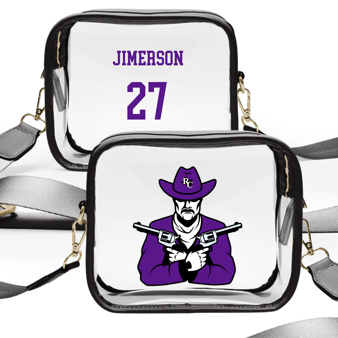 Ranger College Baseball Black Clear Stadium Bag - #27 CJ Jimerson