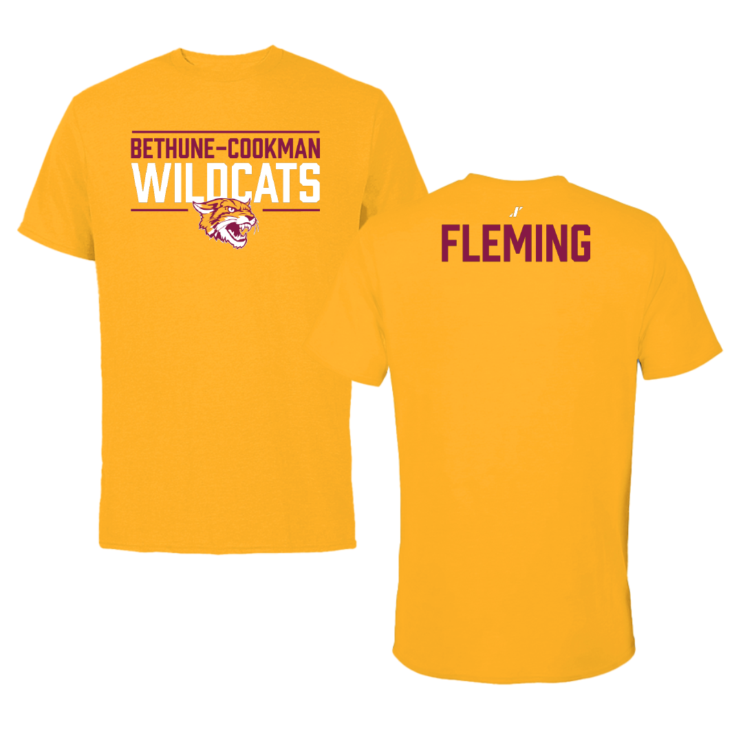 Bethune-Cookman University TF and XC Gold General Performance Tee - Makhii Fleming