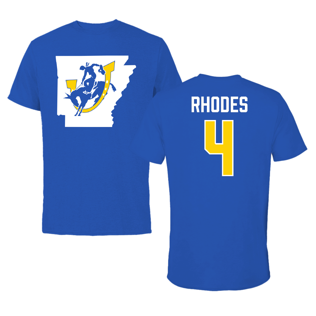 Southern Arkansas University Softball Blue State Tee - #4 Kassie Rhodes