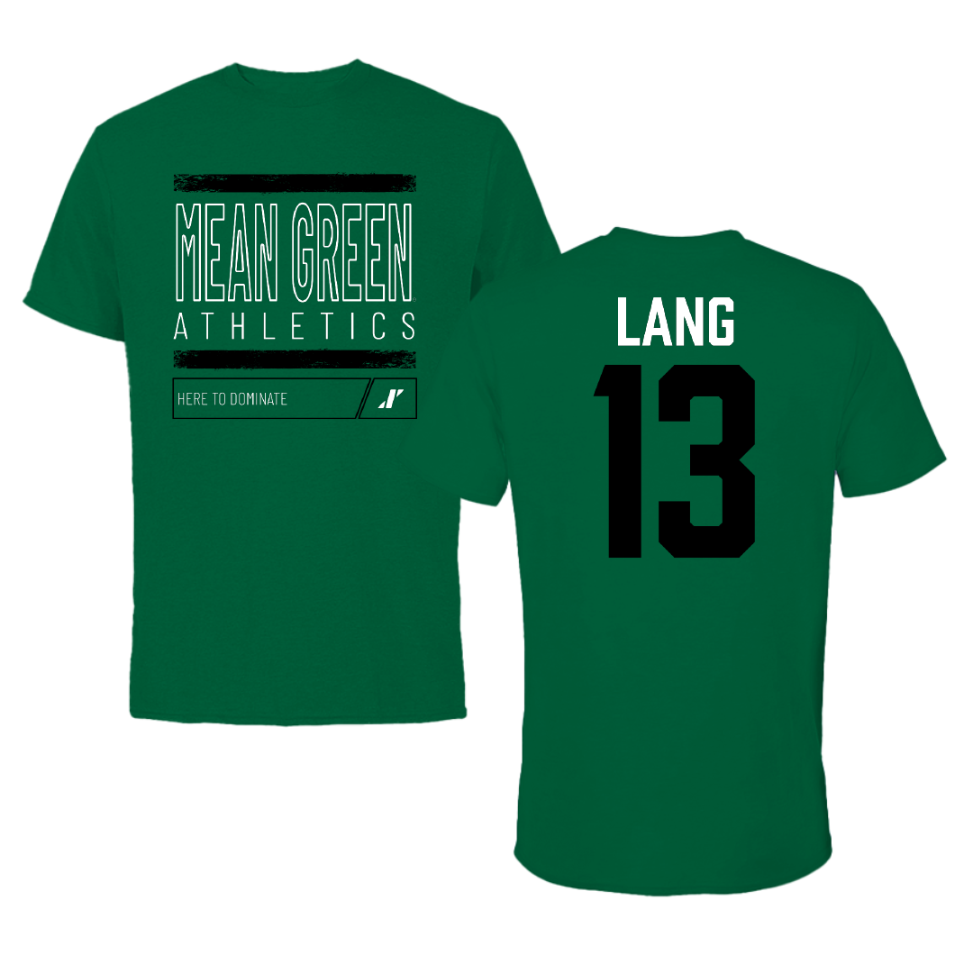 University of North Texas Soccer Green Dominate Tee - #13 Avery Lang