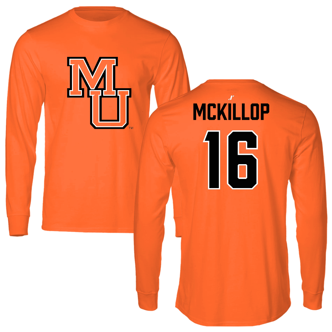 Mercer University Softball Orange Performance Long Sleeve - #16 Grace McKillop