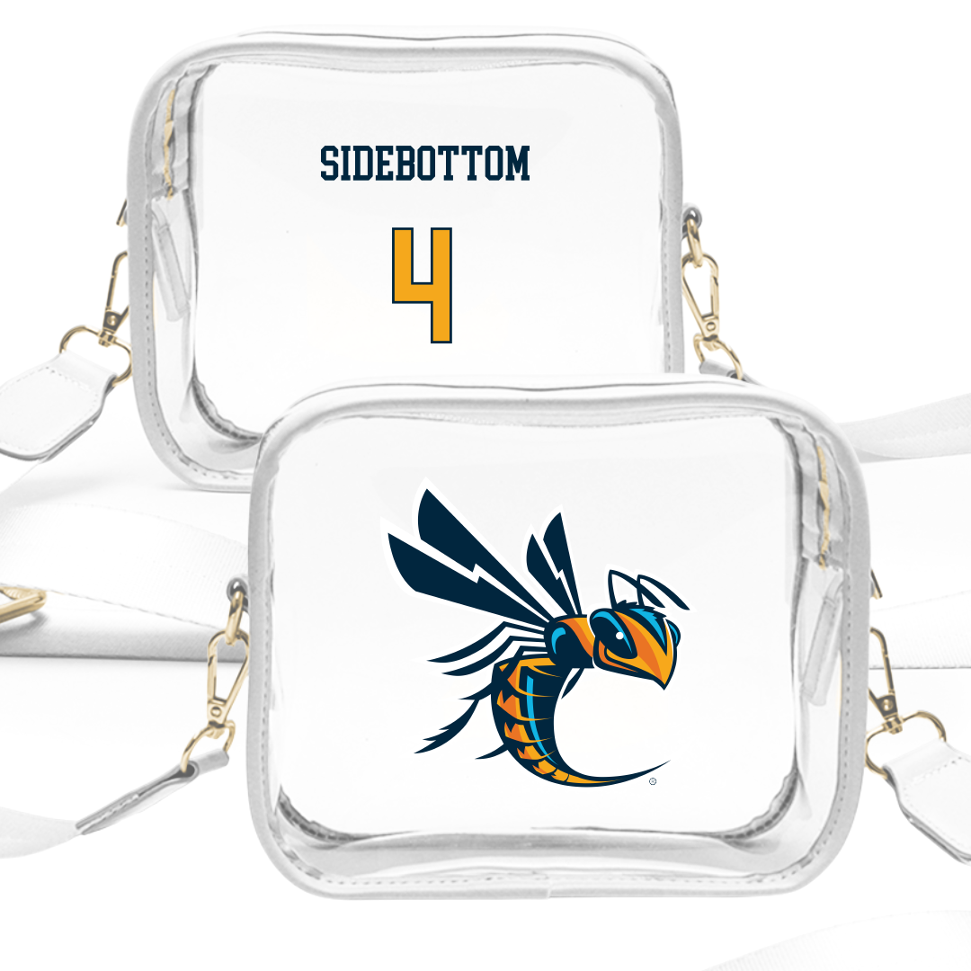 Cedarville University Softball White Clear Stadium Bag - #4 Macy Sidebottom