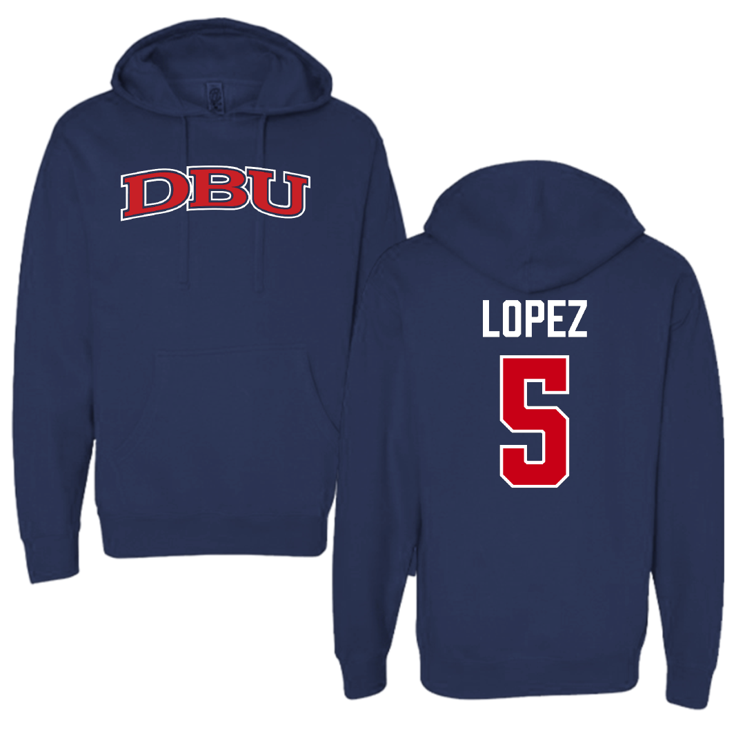 Dallas Baptist University STUNT Navy Hoodie - #5 Fernanda Lopez