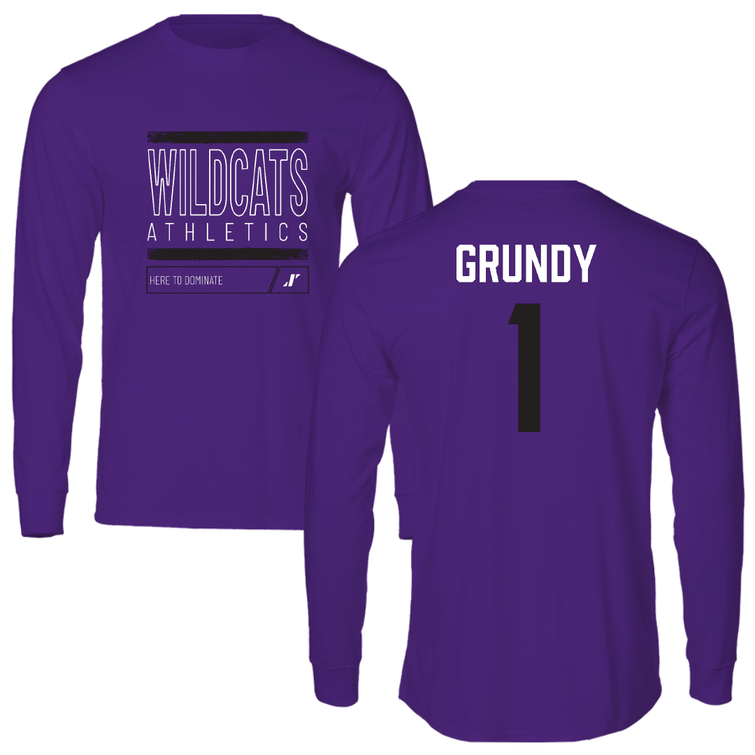 Weber State University Softball Purple Dominate Long Sleeve - #1 Abby Grundy