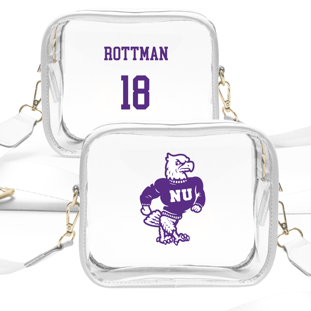 Niagara University Volleyball (W) White Clear Stadium Bag - #18 Katelynn Rottman