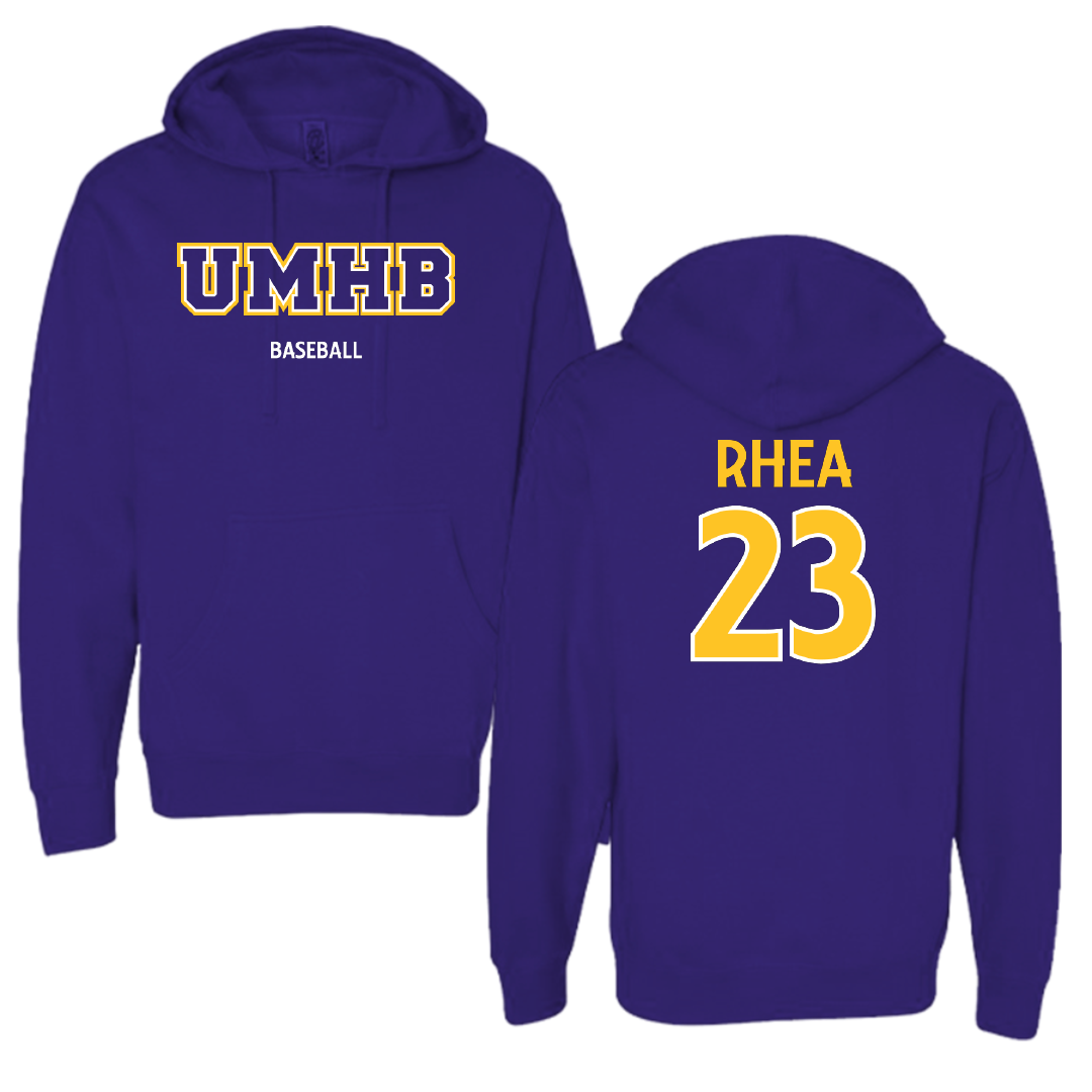 University of Mary Hardin-Baylor Baseball Purple UMHB Hoodie - #23 Ryan Rhea