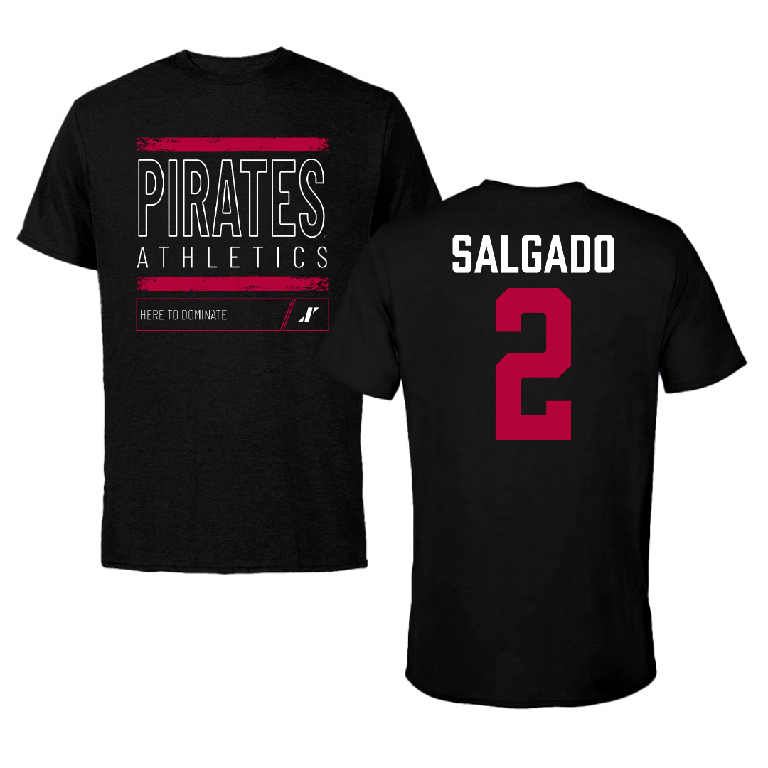 Whitworth University Baseball Black Dominate Performance Tee - #2 Jayden Salgado