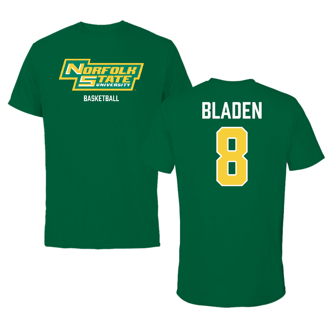 Norfolk State University Basketball (M) Green Tee - #8 Tyrel Bladen