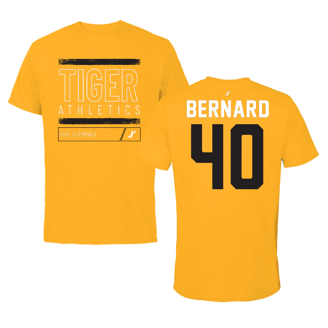 Grambling State University Softball Gold Dominate Performance Tee - #40 Braye Bernard
