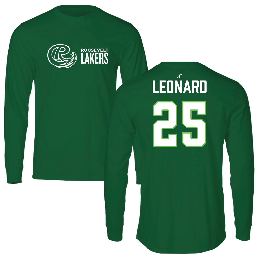 Roosevelt University Basketball Green Long Sleeve - #25 Aubrey Leonard