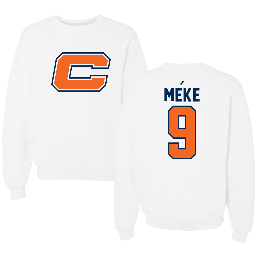Carroll University Soccer White Crewneck - #9 Matthew Meke