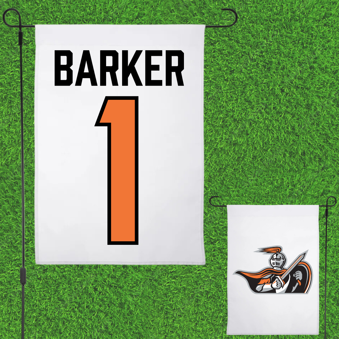 Heidelberg University Lacrosse White Garden Flag - #1 Charles Barker
