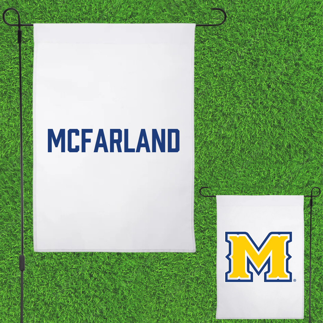 McNeese State University TF and XC White Garden Flag - Elijah Mcfarland