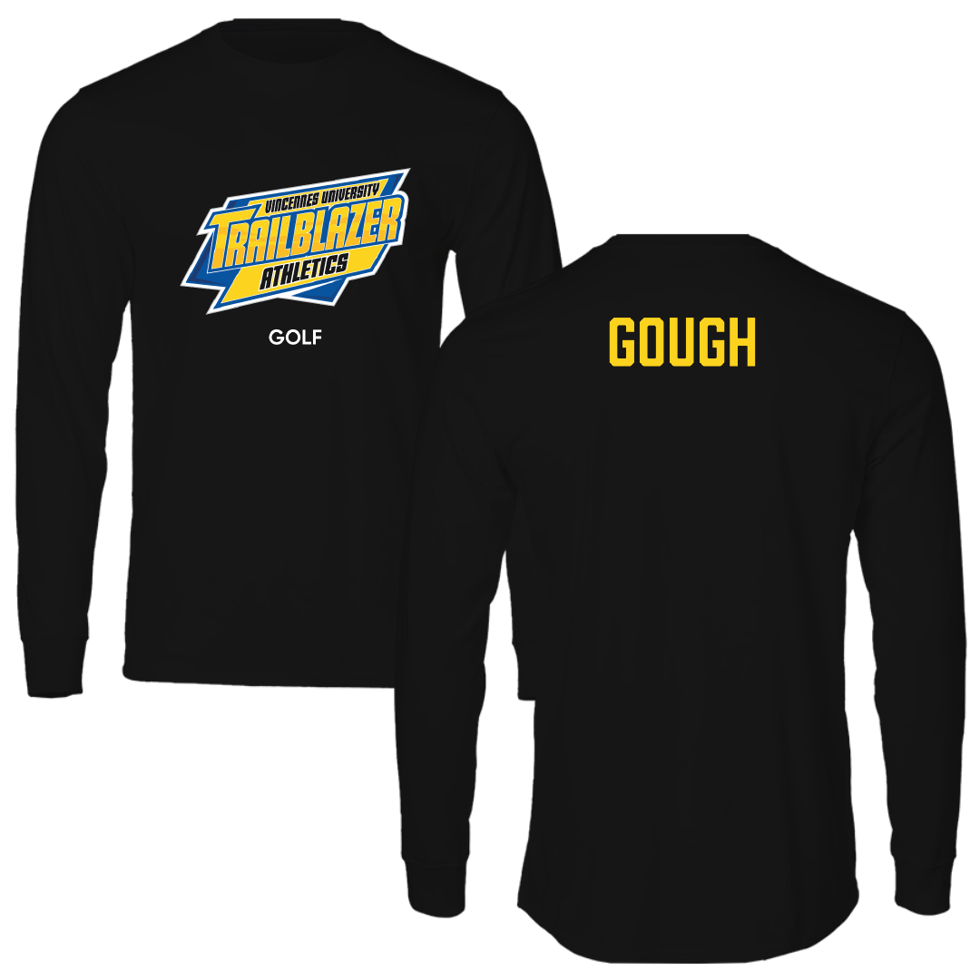 Vincennes University Golf (M) Black Performance Long Sleeve - Brayden Gough
