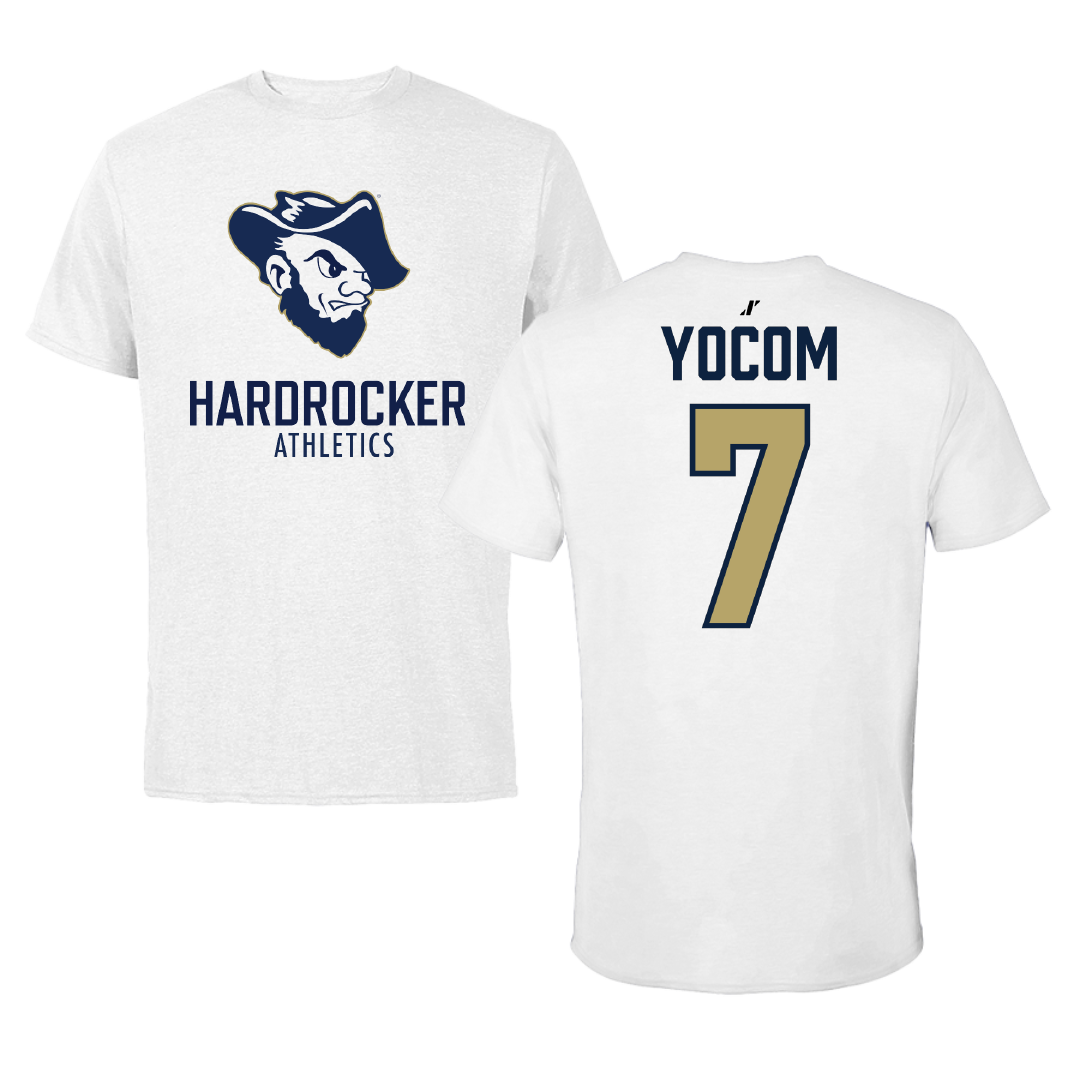 South Dakota Mines Soccer White Tee - #7 Parker Yocom
