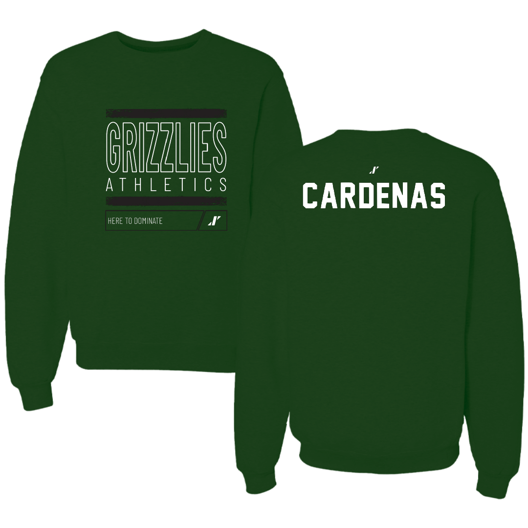 Adams State University TF and XC Forest Green Dominate Crewneck - David Cardenas