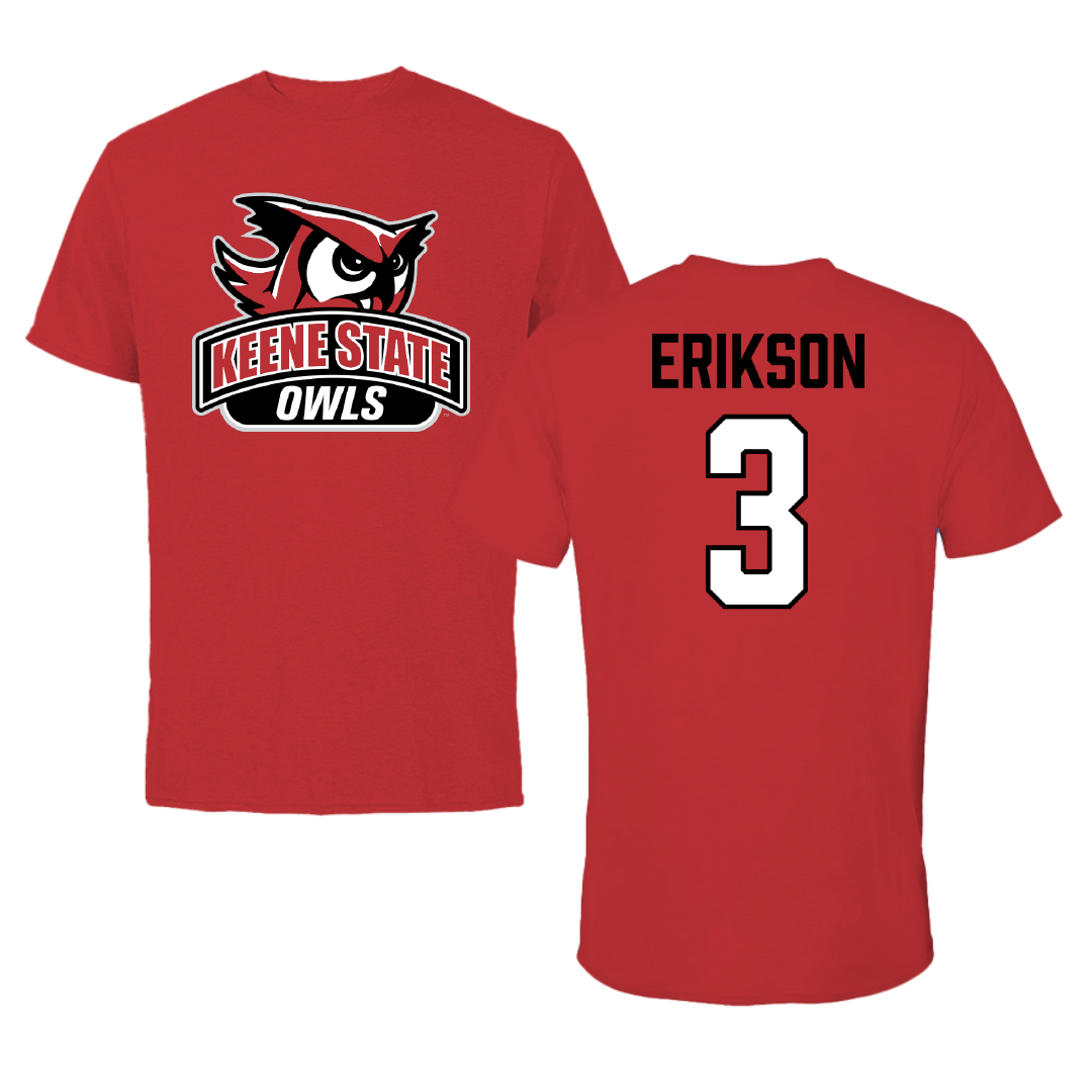 Keene State College Field Hockey Red Performance Tee - #3 Jennifer Erikson