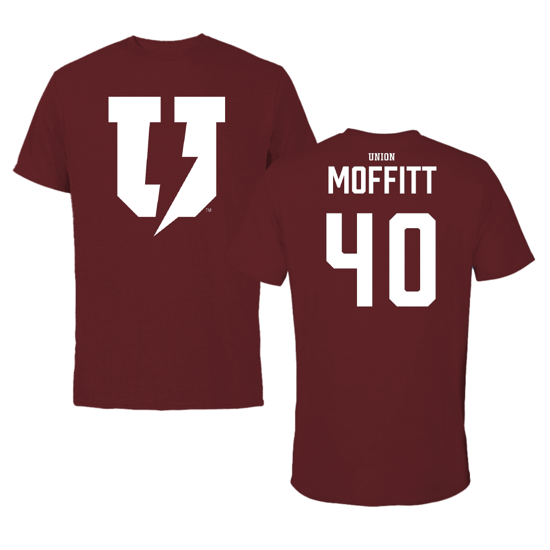Union College Basketball (M) Maroon Tee - #40 Trace Moffitt