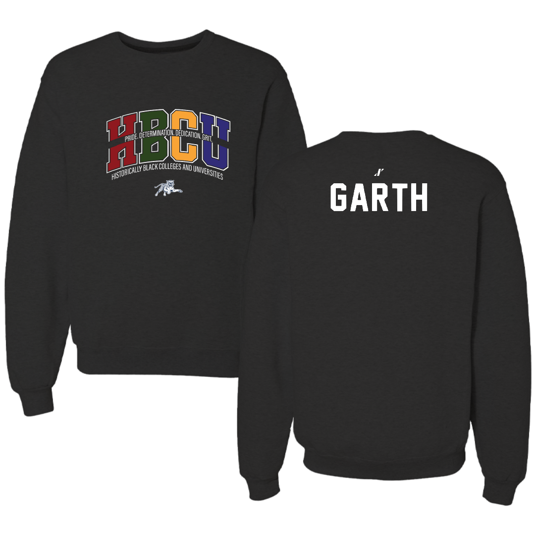 Jackson State University Cheer Black HBCU Crewneck - Karlee Garth