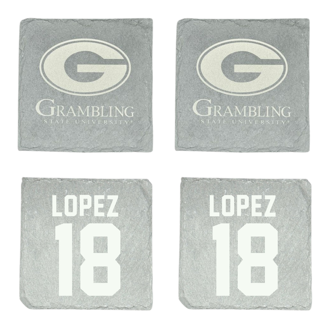 Grambling State University Baseball Stone Coaster (4 Pack)  - #18 Aidan Lopez