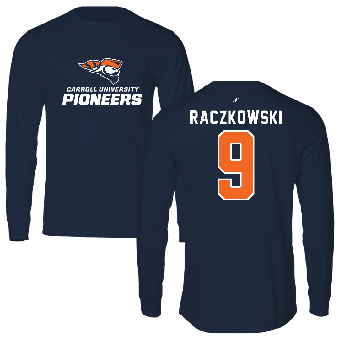 Carroll University Lacrosse Navy Long Sleeve - #9 Brady Raczkowski