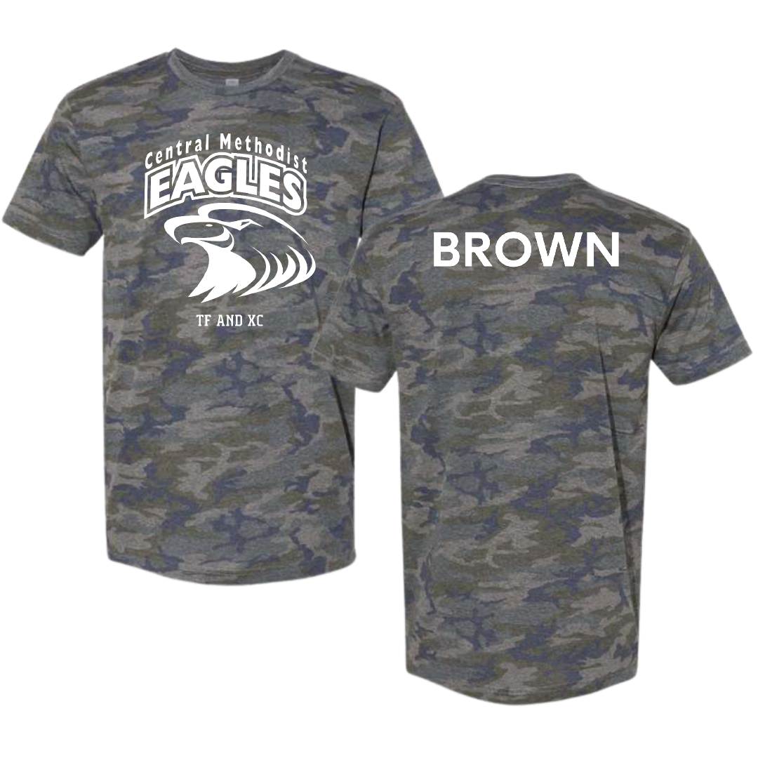 Central Methodist University TF and XC Vintage Camo Tee - Isaiah Brown