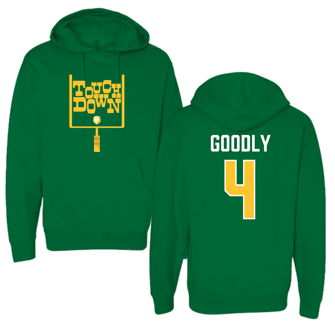Southeastern Louisiana University Football Green Touchdown Hoodie - #4 Ian Goodly
