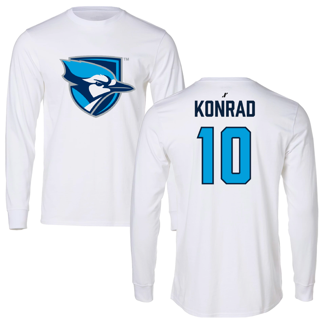 Elmhurst University Baseball White Long Sleeve - #10 Zach Konrad