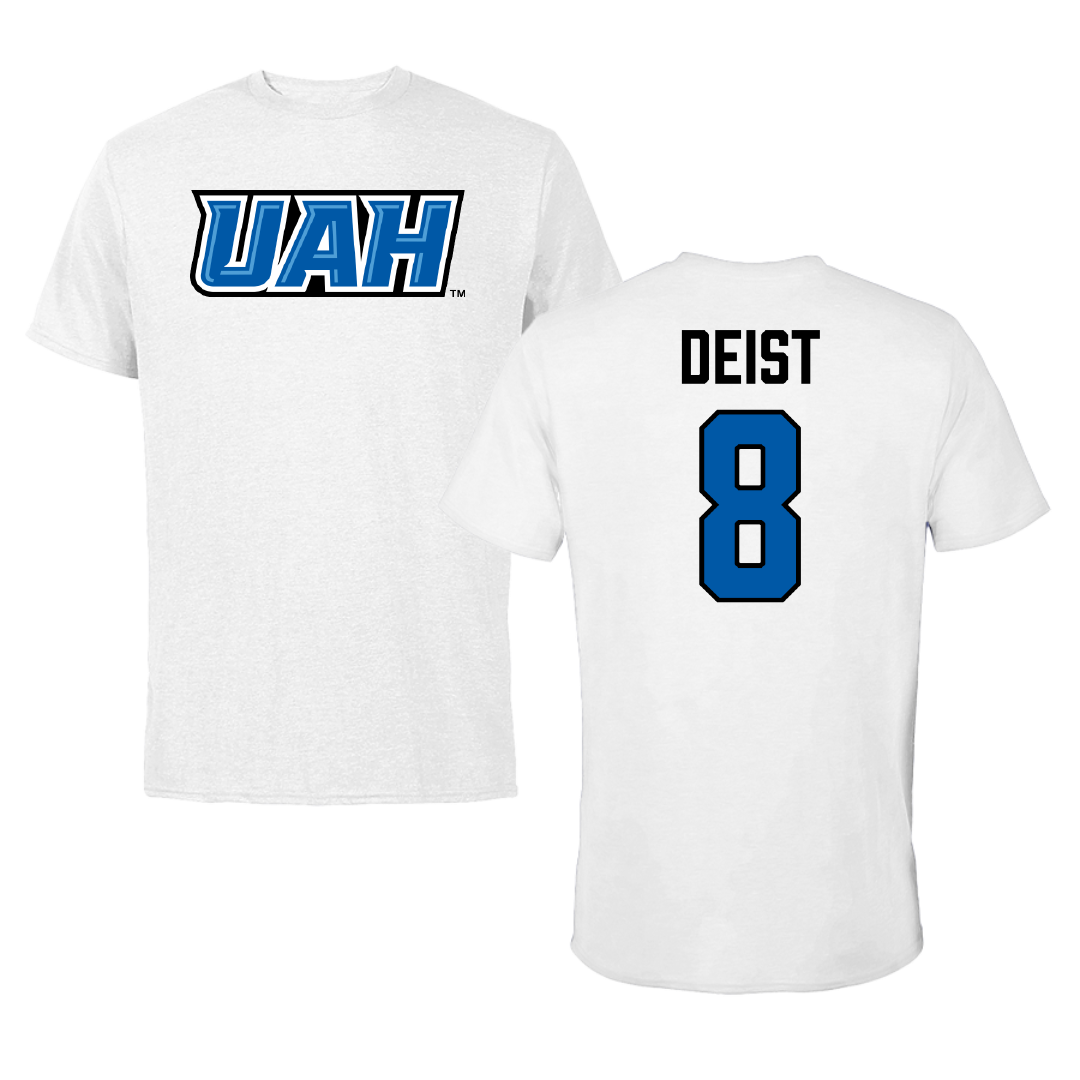 Huntsville Lacrosse (M) White Tee - #8 Brock Deist