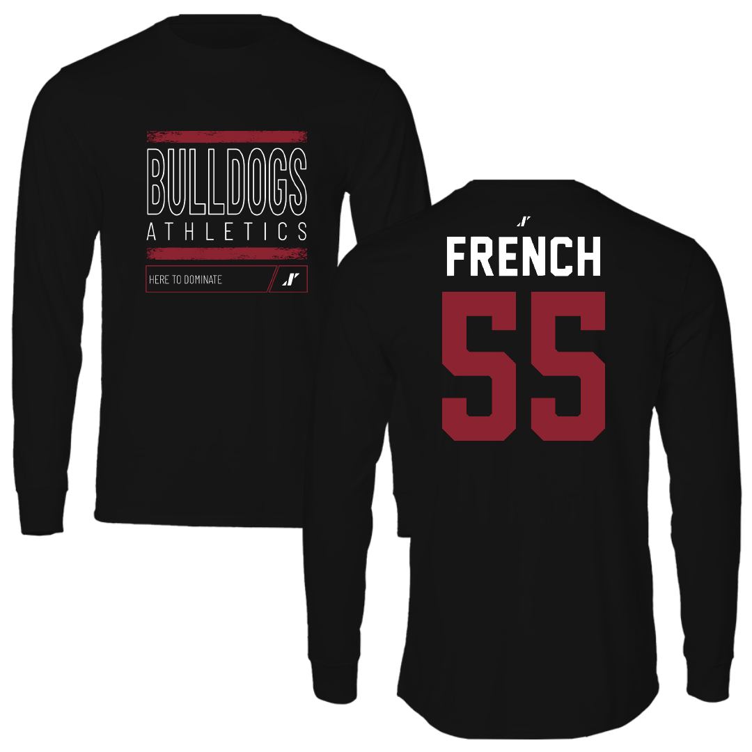 Dean College Lacrosse Black Dominate Performance Long Sleeve - #55 Amelia French