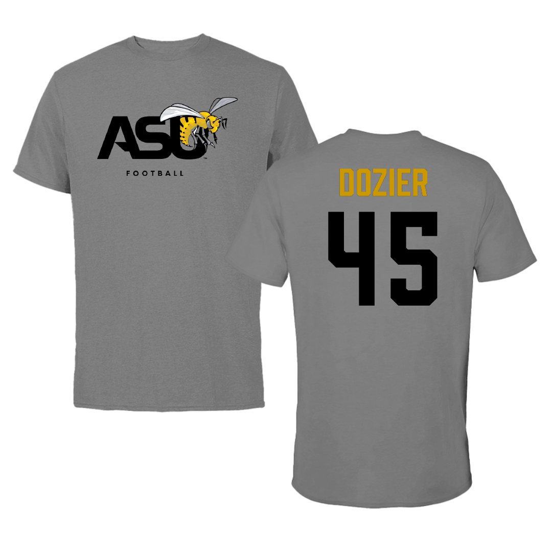 Alabama State University Football Dark Gray Tee - #45 Rico Dozier