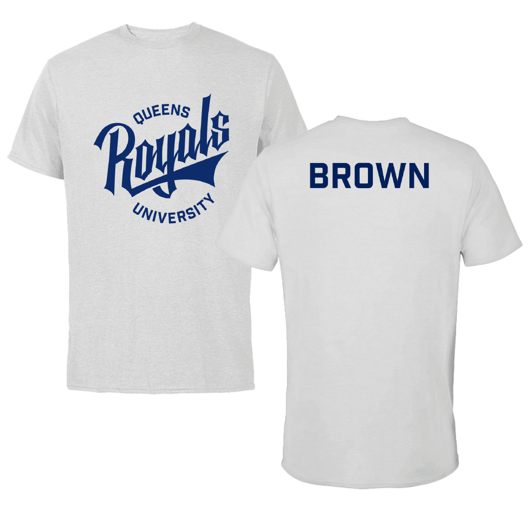 Queens University of Charlotte TF and XC Gray Performance Tee - Jada Brown