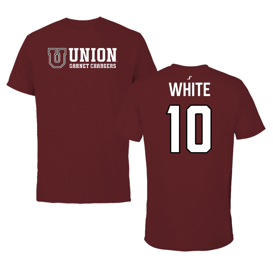 Union College Baseball Maroon General Performance Tee - #10 Braden White