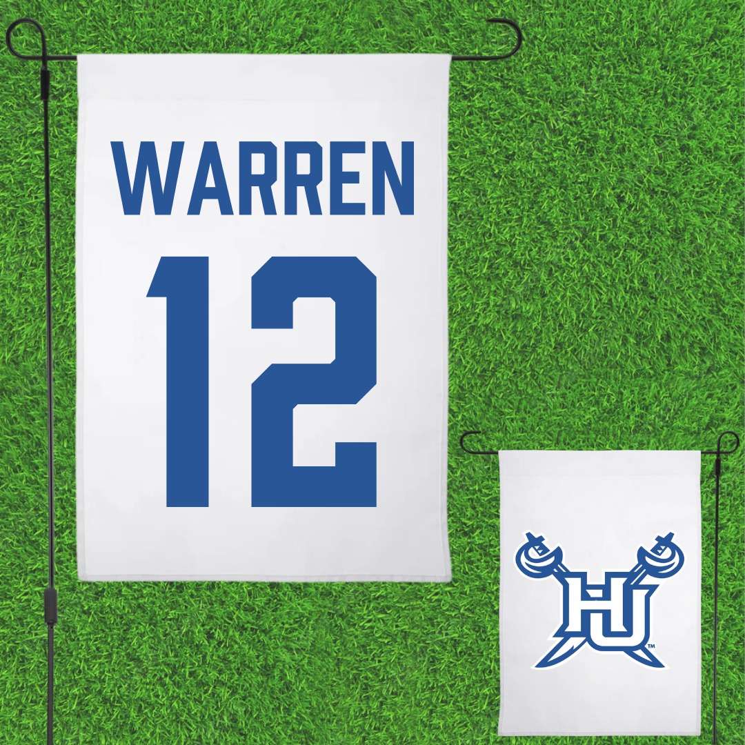 Hampton University Volleyball White Garden Flag - #12 Morgan Warren